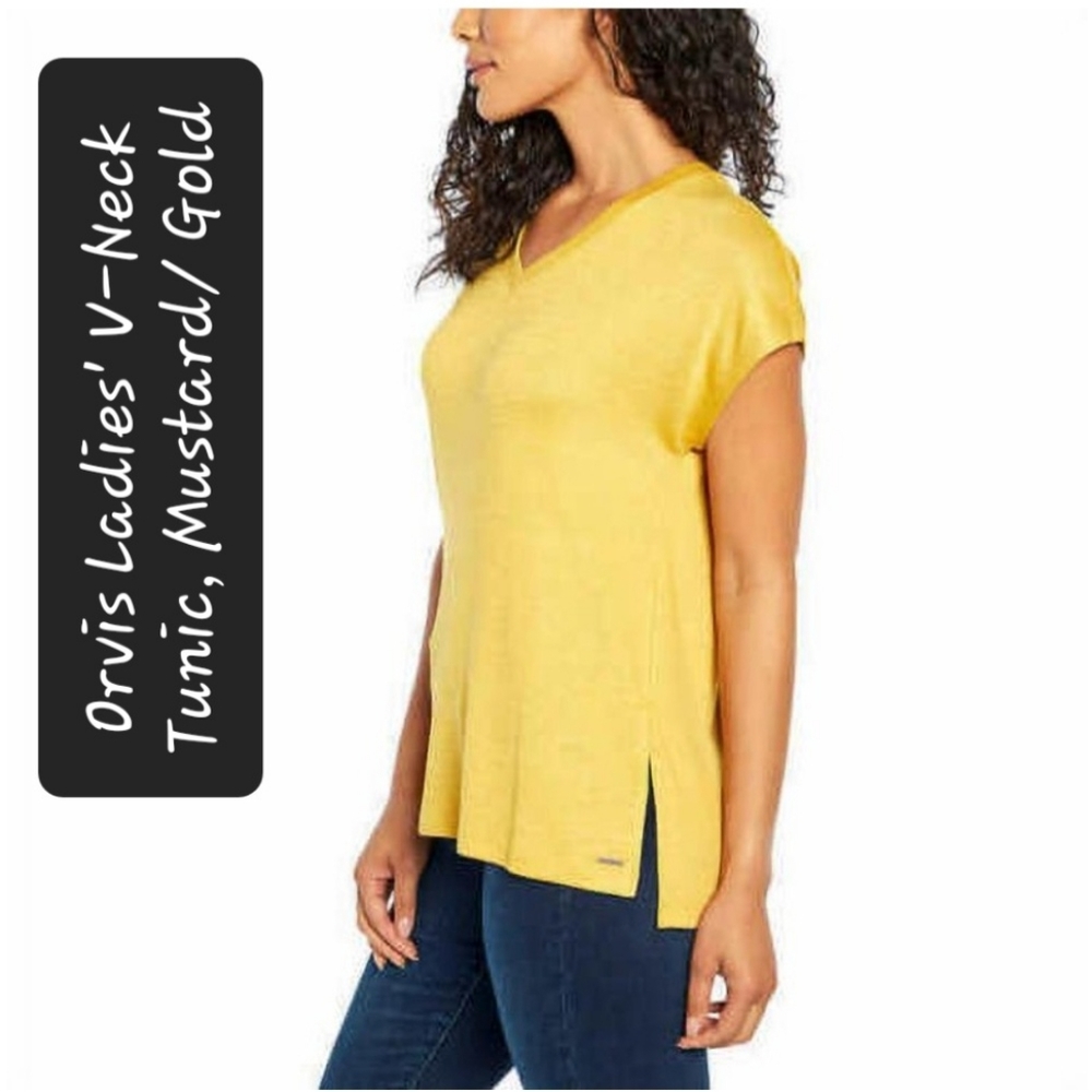 Orvis Ladies' V-Neck Tunic, Mustard/Gold